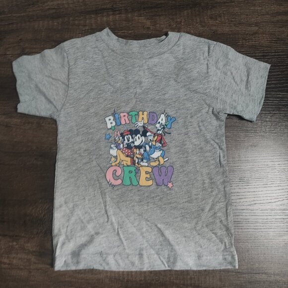 Disney Mickey Mouse Birthday Crew T-Shirt Kids Size 2T NWT - Picture 1 of 4